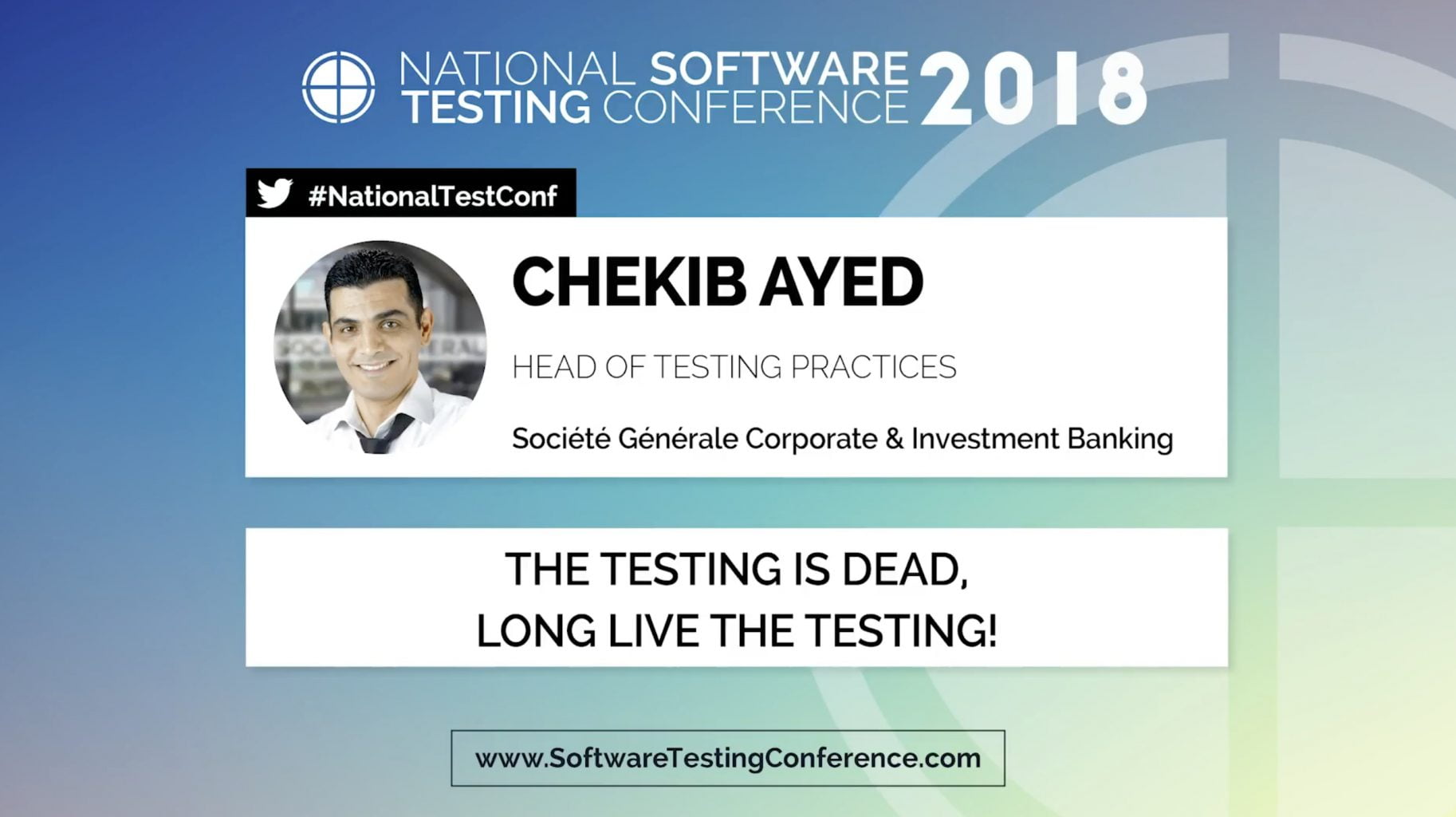 VIDEO Chekib Ayed - The testing is dead, long live the testing!